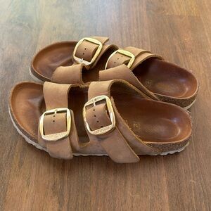 Arizona Birkenstocks Gold Buckle